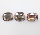 Крупный набор из 3 гранатов со сменой цвета 7,41 карата